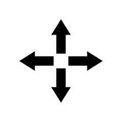 Right Left Up Down Arrow Icon &ndash; Four Direction Navigation Symbol