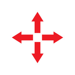Right Left Up Down Arrow Icon &ndash; Four Direction Navigation Symbol