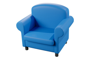 Illustration of a Blue Armchair