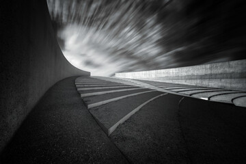 Dynamische Betontreppe