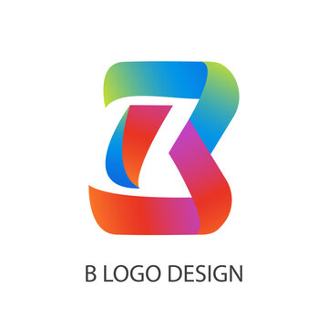 letter B logo design template