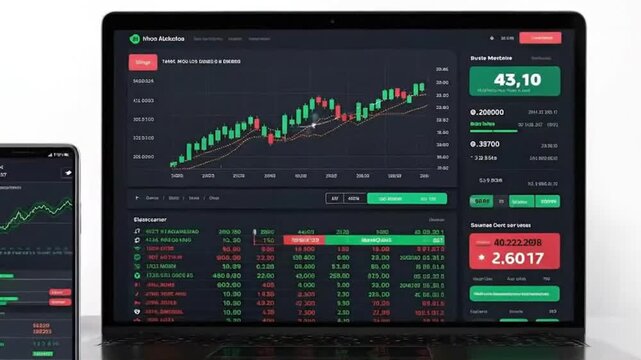 Multi-Device Stock Trading Dashboard in Action