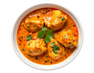 Richly spiced chicken curry with creamy sauce and fresh herbs