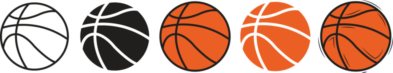 Fototapeta premium basketball sport equipment solid icon . Basketball logo vector icon