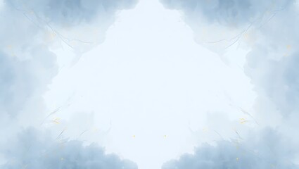 Soft white clouds with gray borders and yellow specks in sky