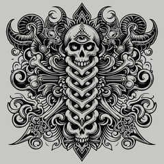vector illustration of a tattoo