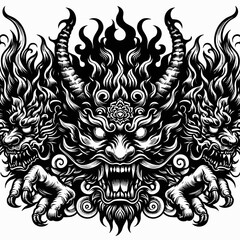 abstract background with a skull