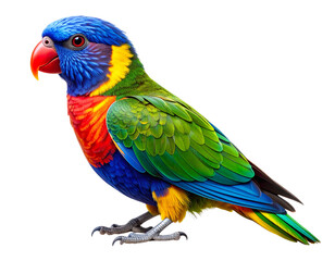 Fototapeta premium Vibrant Tropical Bird Isolated on Transparent Background, Exotic Wildlife Cutout