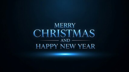 Merry Christmas and Happy New Year Greeting Card Design.