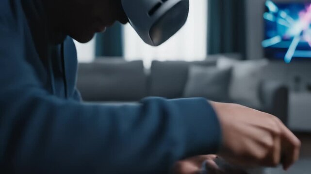 Person holding gaming controller