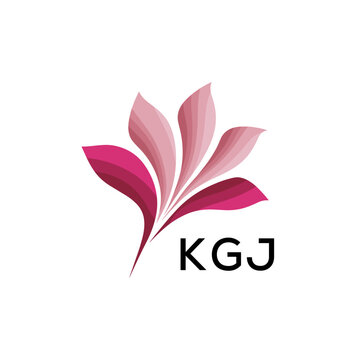  Modern Pink Leaf Logo Vector, KGK Later Logo, Gradient Petal Logo Concept, Creative Minimal Nature Logo, floral, abstract, logo, leaf, petal,  pink, gradient, 
