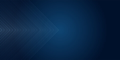 Dark Blue Abstract Background with Glowing Arrow Lines for Technology, Featuring a Futuristic Concept with Modern Shiny Blue Geometric Lines Design, Ideal for Banners, Covers, Posters, and Web Headers