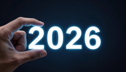 New year 2026 technology celebration futuristic background digital content modern environment innovative viewpoint