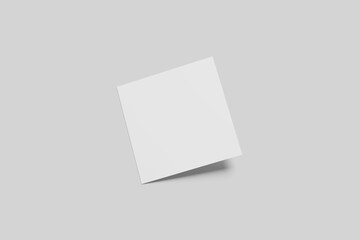 Blank Square Business Card Mockup - 3D