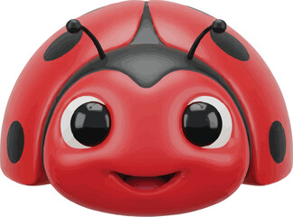 Fototapeta premium Cute Ladybug for Kids Isolated