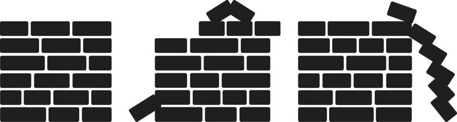 a brick wall pattern with alternating dark and light rectangular blocks a strong silhouette