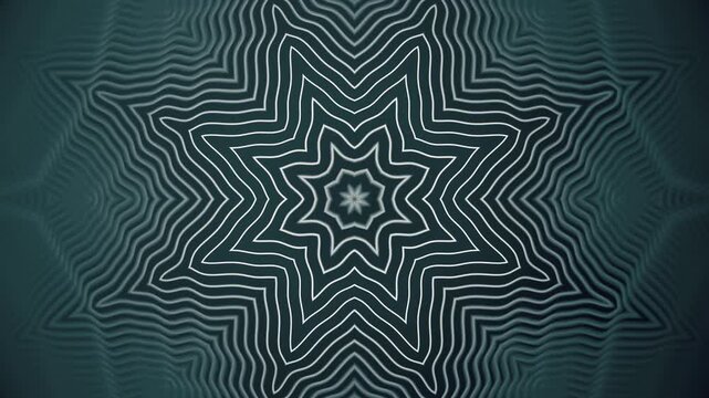 A seven-pointed star mandala pulsates smoothly against a dark background