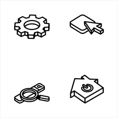 A Professional Navigational Interface Essential Icon Symbol, Showcasing User Experience and Web Dashboard Functionality in a Flat Design Minimalist Vector for App Development Success System Control.