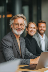 Positive Business Professionals Engaging in a Productive Office Meeting