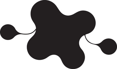 Organic abstract black blobs, minimalist style