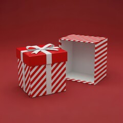 Two festive gift boxes