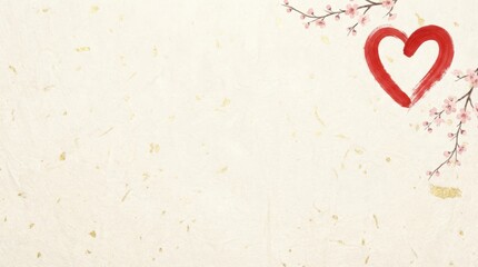 Expressing love through cherry blossoms artwork aesthetic background digital illustration tranquil environment close-up view romantic concept for emotional connection