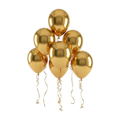 Bundle of golden balloons