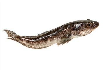 Fototapeta premium Fish in Aquatic Realm: An eye-level shot captures a solitary fish, showcasing its sleek body and unique features, ready to dive into underwater world