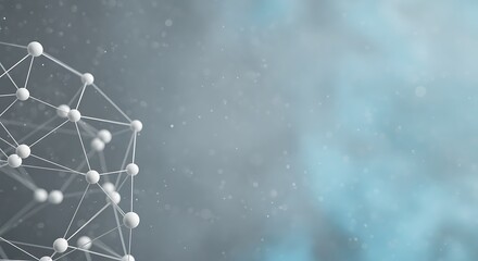 Abstract Network Node Connections on Transparent Background