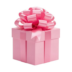 Elegant pink gift box with bow