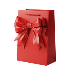Red gift bag with bow