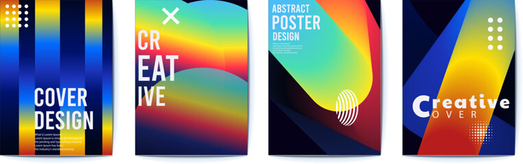 Vibrant Abstract Poster Designs for Creative Cover Templates