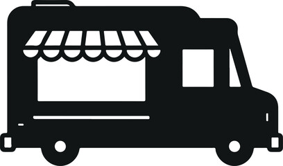 Mobile food truck vector art