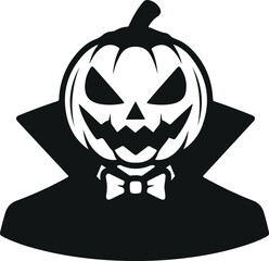 vector halloween pumpkin vampire