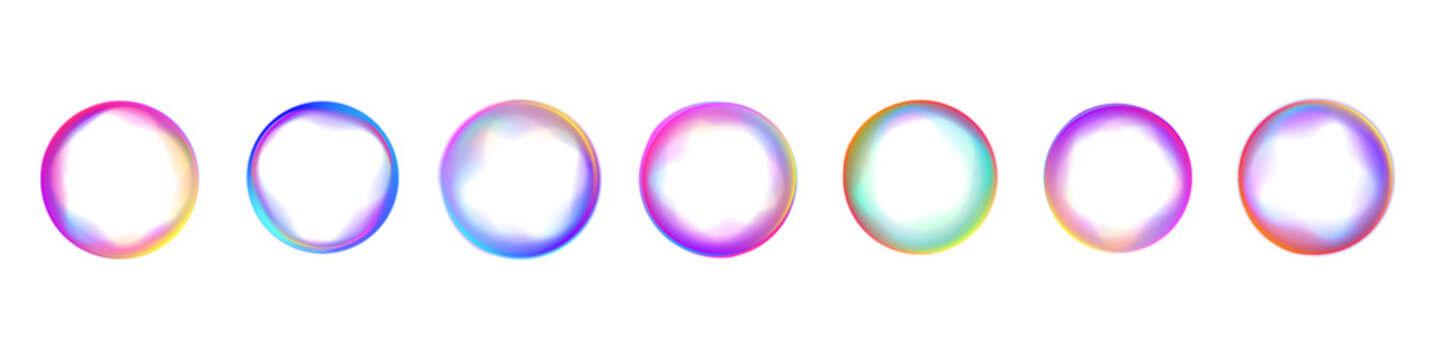 Glowing gradient circle with scattered liquid drops, colorful blots floating inside mesh, subtle shimmer, rainbow colors blending, soft neon glow, luminous orb banner PNG.