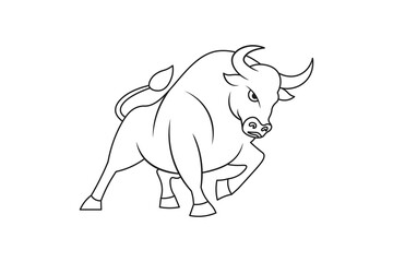 Fototapeta premium outline illustration of a sheep for children's coloring book