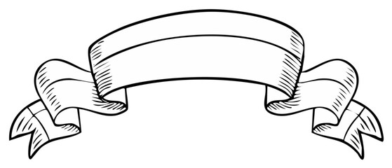 Blank vintage banner vector illustration for messages and announcements