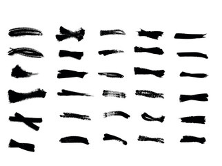 Collection of black bow tie silhouettes on white background