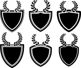 Obraz premium Royal Crest Shield Emblem Vector Illustration