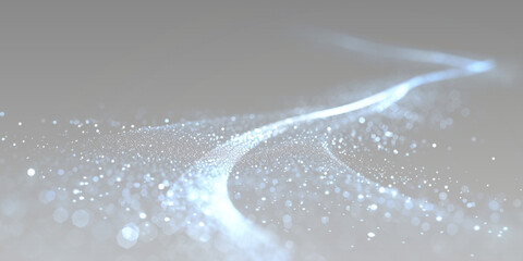 Sparkling blue dust and glowing star trail with magical glow. Blue particles with sparkle, glitter blurred bokeh, shimmer, filled with twinkle, sparks on a transparent background. PNG. 