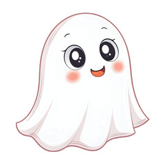 Cheerful cartoon ghost