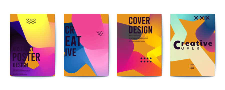 Colorful abstract poster design for modern visual communication