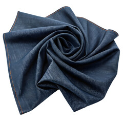 Elegant navy blue silk scarf
