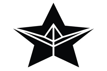 knowledge star vector icon silhouette