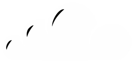 Obraz premium Minimalist Abstract Composition with Three Ascending Black Swooshes