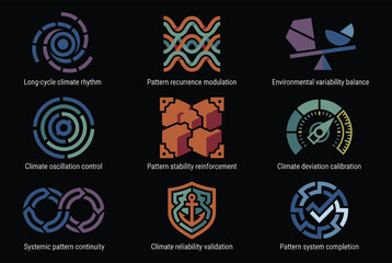 Climate change infographic icons set for presentations and reports