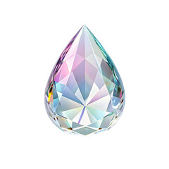 Iridescent teardrop gemstone