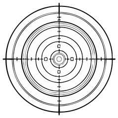 Precise Target Crosshair Design for Accuracy in Shooting and Precision Aiming Perfect for Mockups and Design Projects