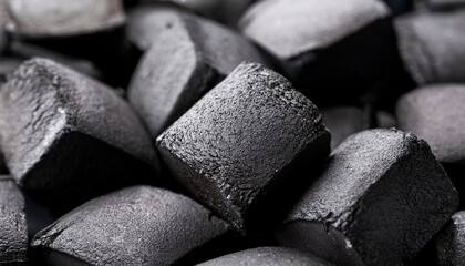 Charcoal Briquettes Close Up