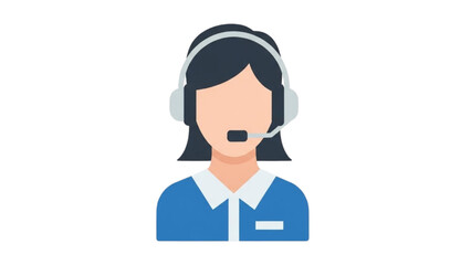 Professional customer service representative icon for online support and communication needs